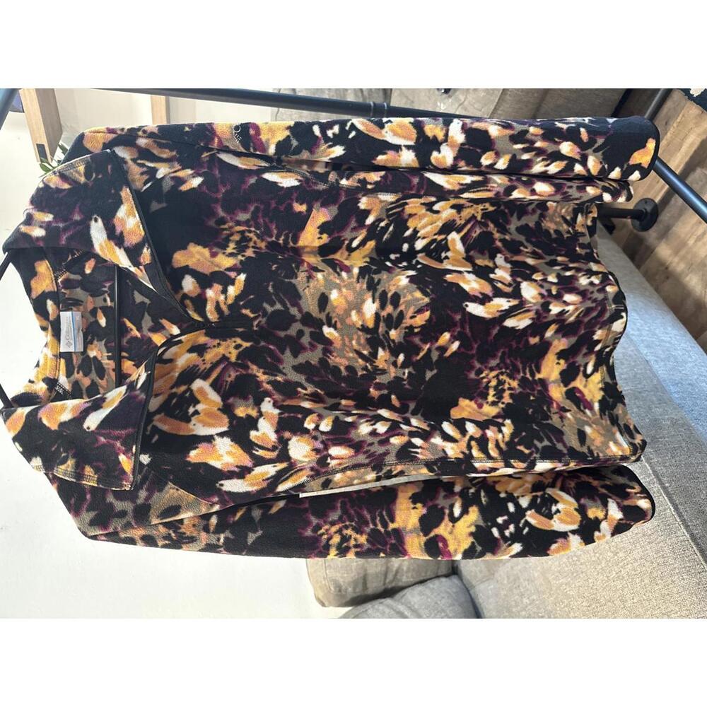 Columbia Women's XL Fleece Pullover - Vibrant Floral Print